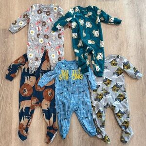 12 Month Fleece Sleepers Lot